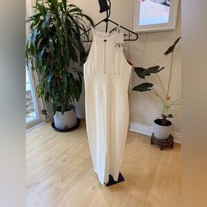 ZARA White Halter Maxi Dress